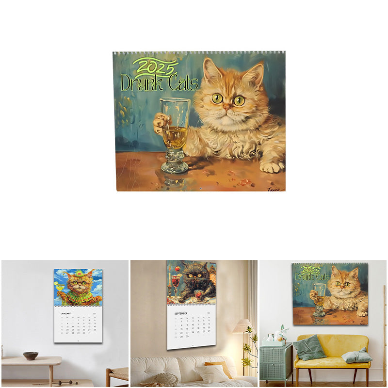 2025 Kalender für betrunkene Katzen