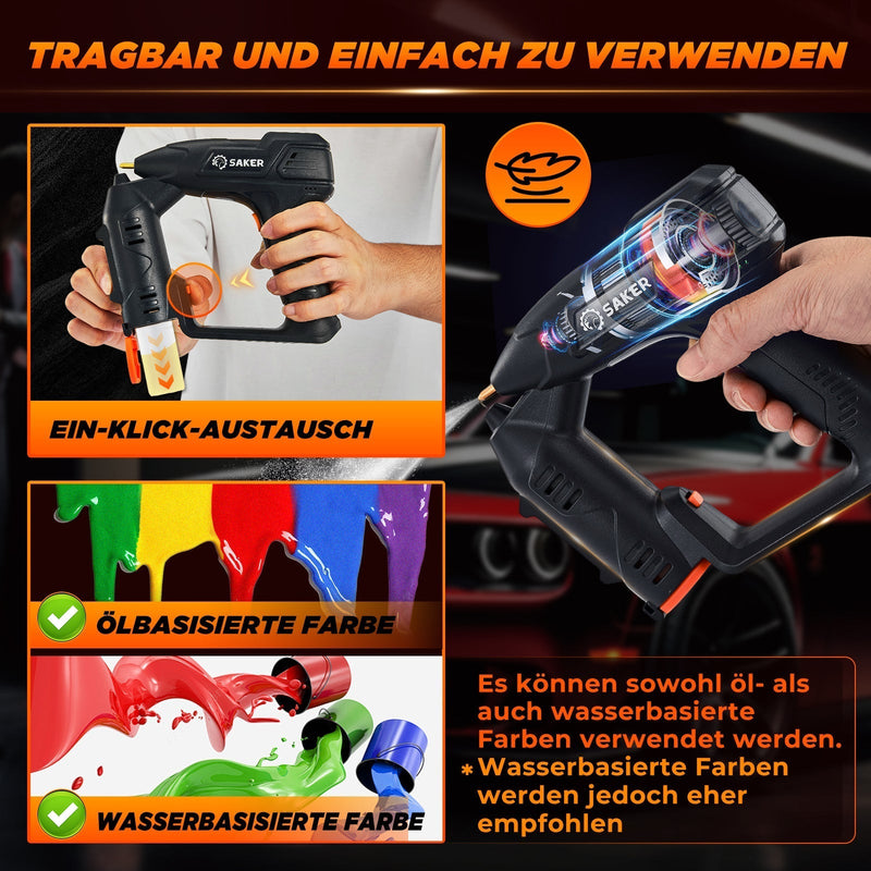 SAKER Kabelloser Elektrischer Farbspriter