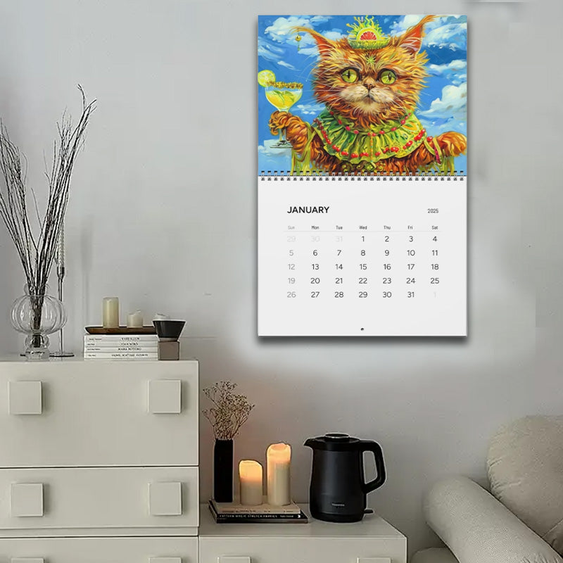 2025 Kalender für betrunkene Katzen