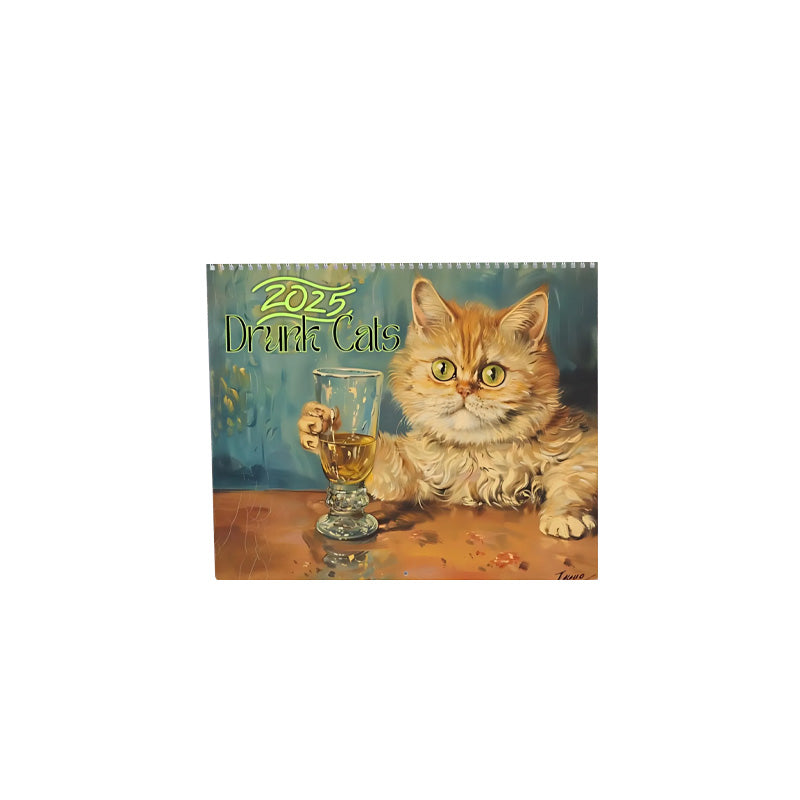 2025 Kalender für betrunkene Katzen