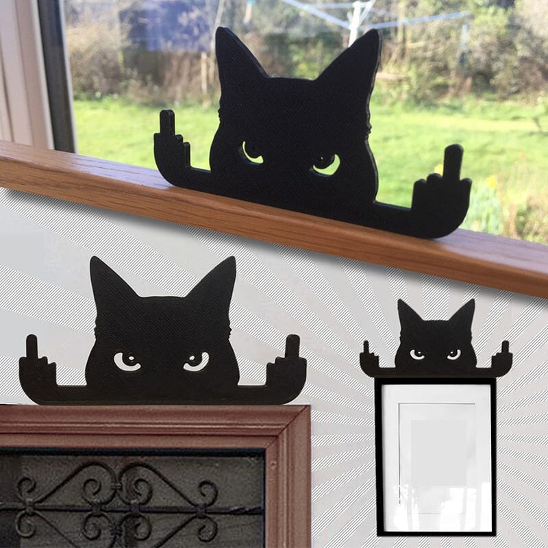Neuheit Katze Ornament Mittelfinger Katze