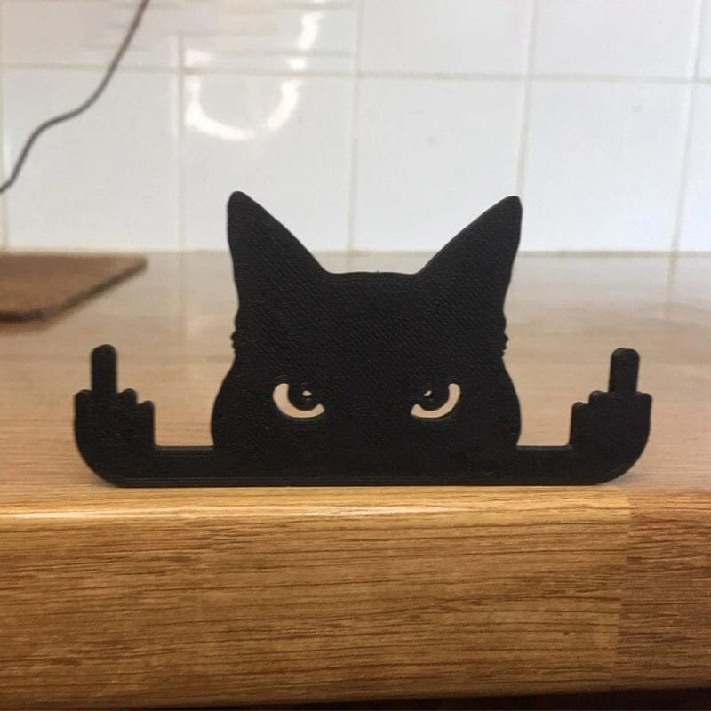 Neuheit Katze Ornament Mittelfinger Katze