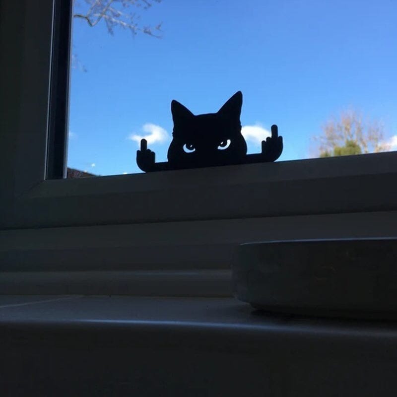 Neuheit Katze Ornament Mittelfinger Katze