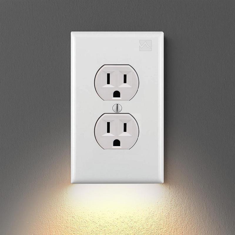 Auslasswand Platte mit LED-Nachtlichtern
