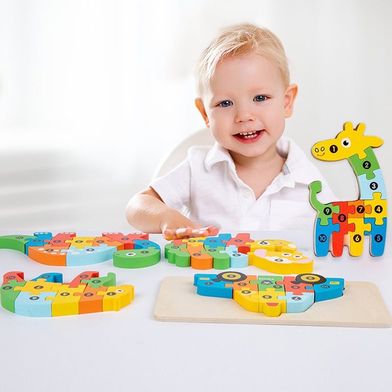 Pädagogisches 3D-Holzpuzzle für Kinder