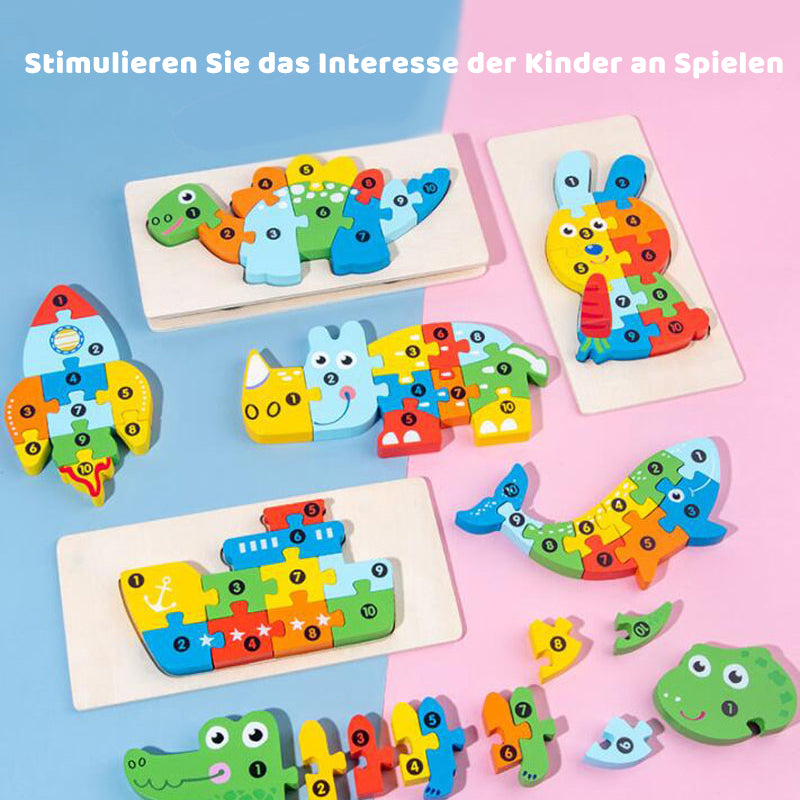 Pädagogisches 3D-Holzpuzzle für Kinder