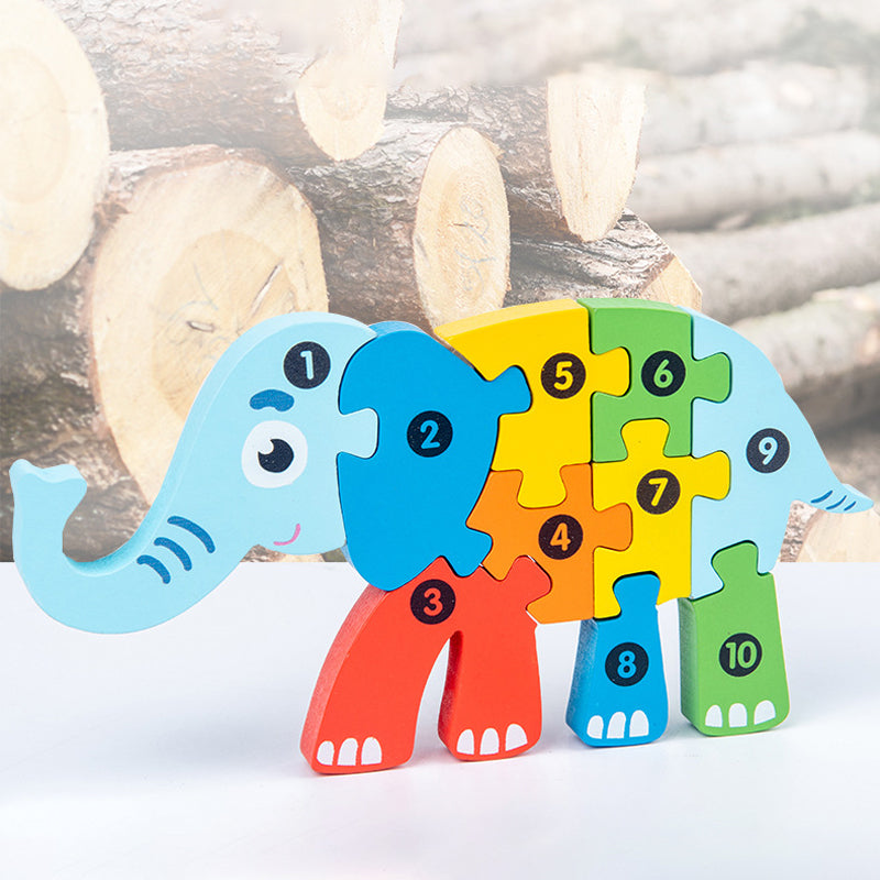 Pädagogisches 3D-Holzpuzzle für Kinder