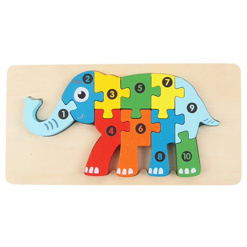 Pädagogisches 3D-Holzpuzzle für Kinder