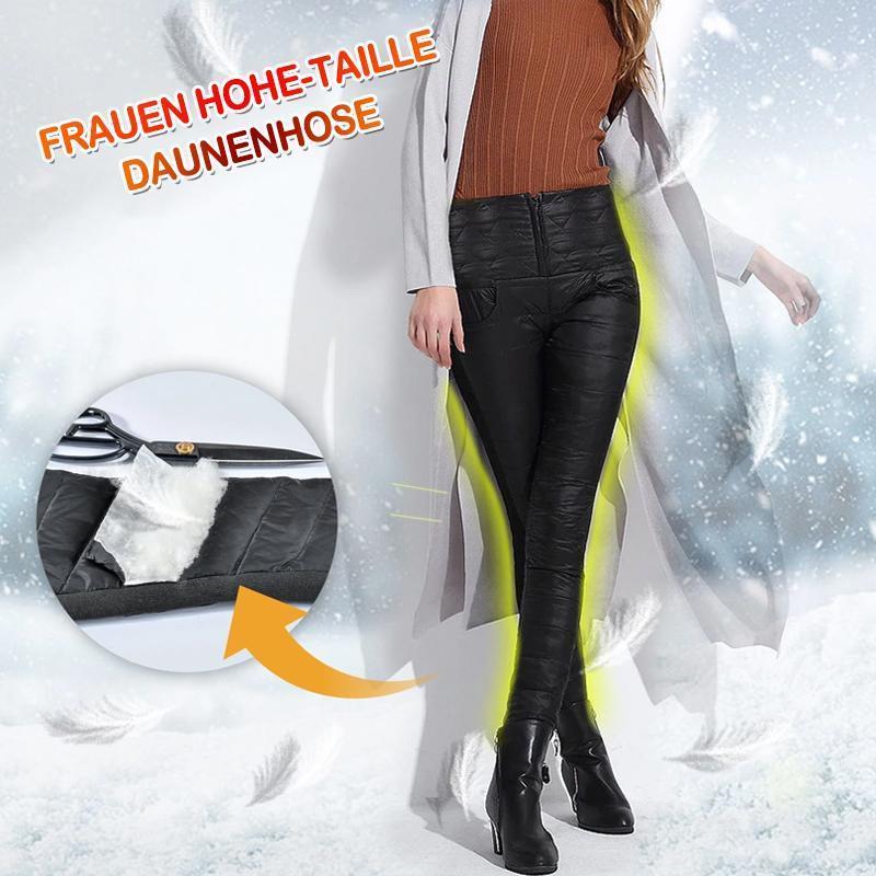 Frauen Hohe-Taille Daunenhose