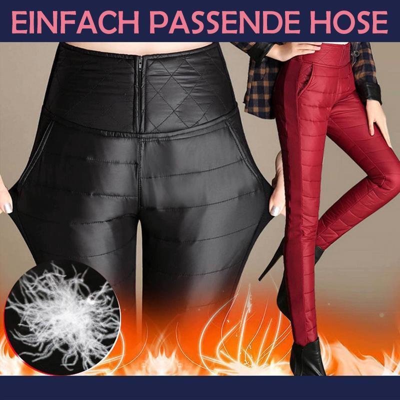 Frauen Hohe-Taille Daunenhose