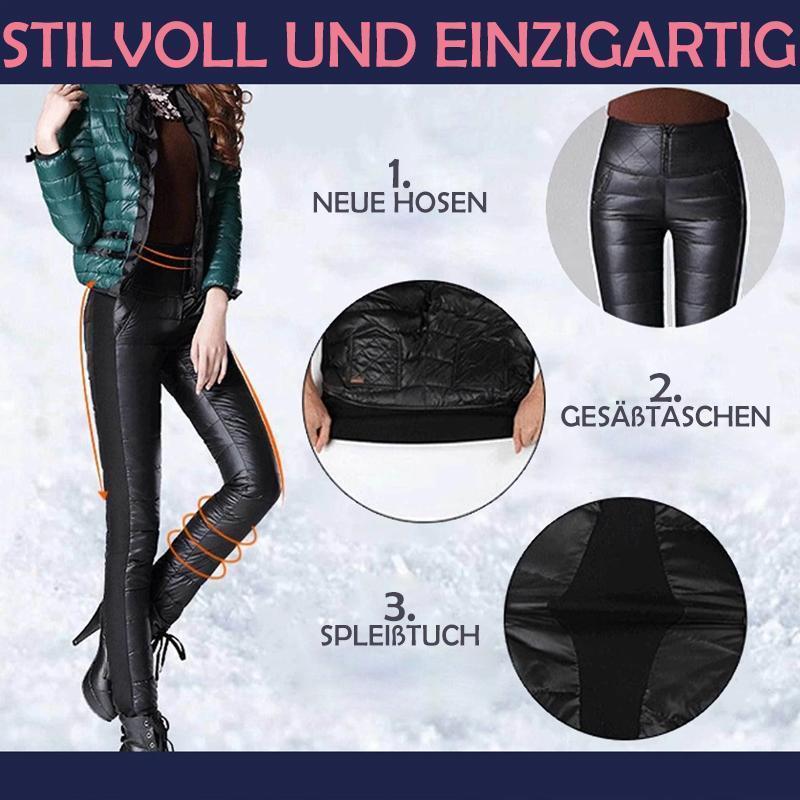 Frauen Hohe-Taille Daunenhose