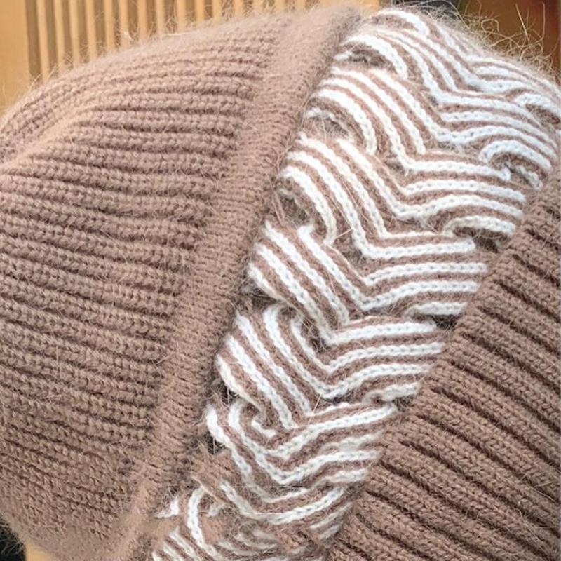 All-Match süßer gestrickter dicker Hutschal