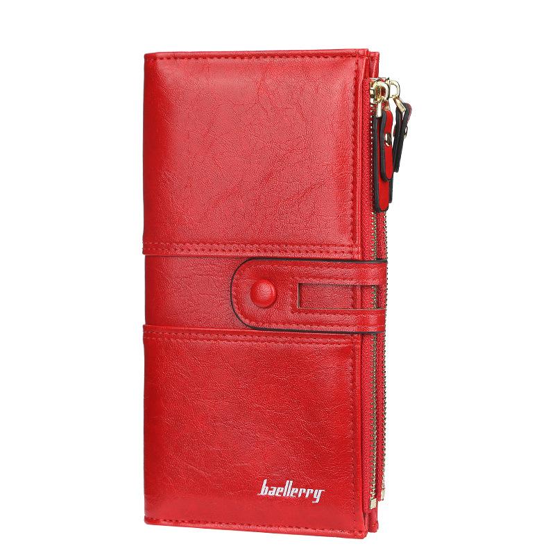 Damen Clutch mit zweifachem Reißverschluss