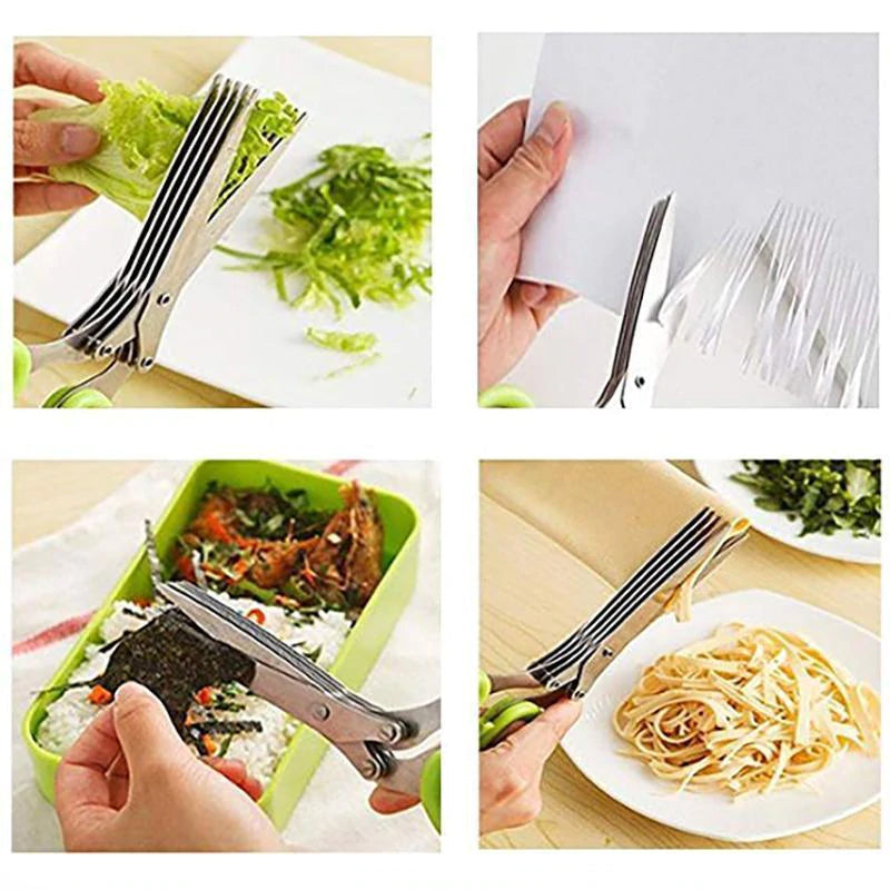 Mehrlagige Frühlingszwiebelschere