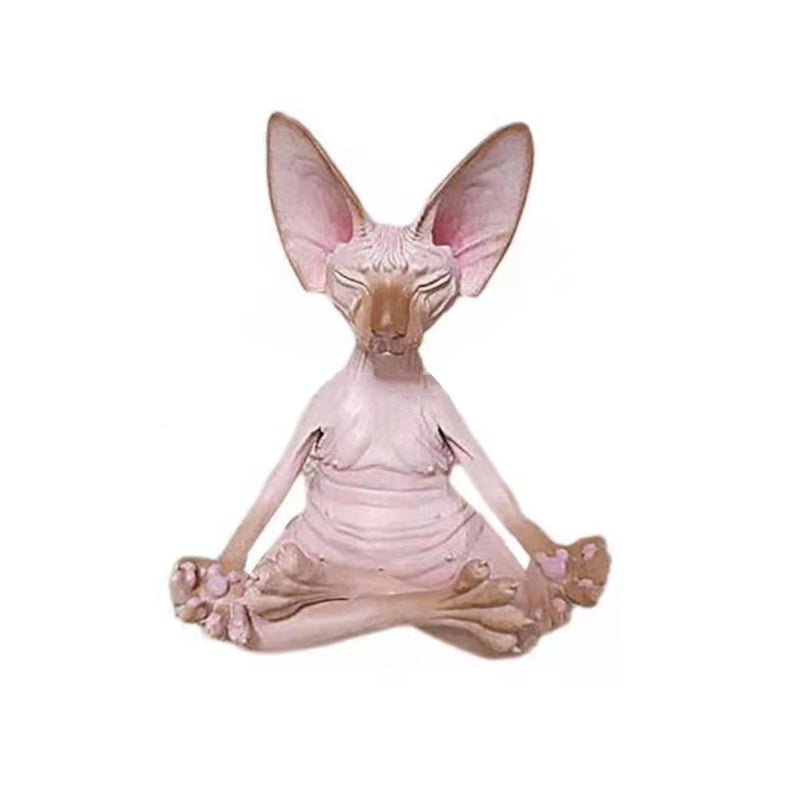 Sphynx Katze Yoga Statue