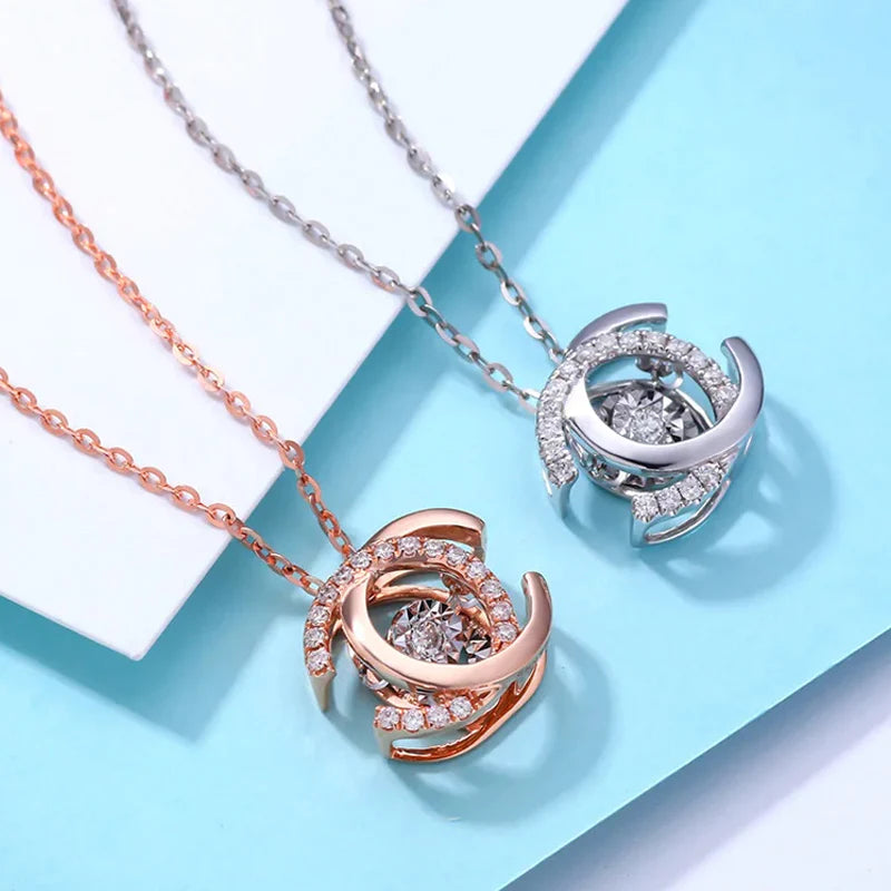 Spirituelle Doppel-C Moissanite Halskette