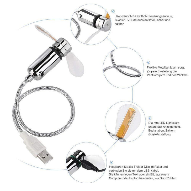LED Ventilator, Flexibel USB Lüfter