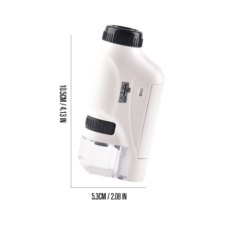 Tragbares Taschenmikroskop für Kinder mit einstellbarem Zoom 60-120x