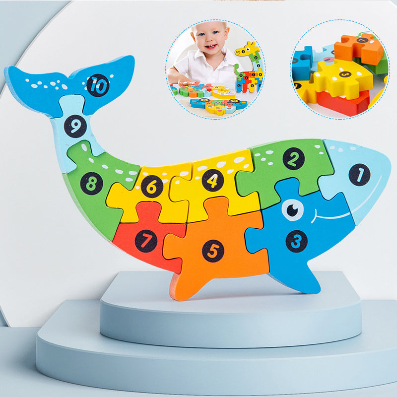 Pädagogisches 3D-Holzpuzzle für Kinder