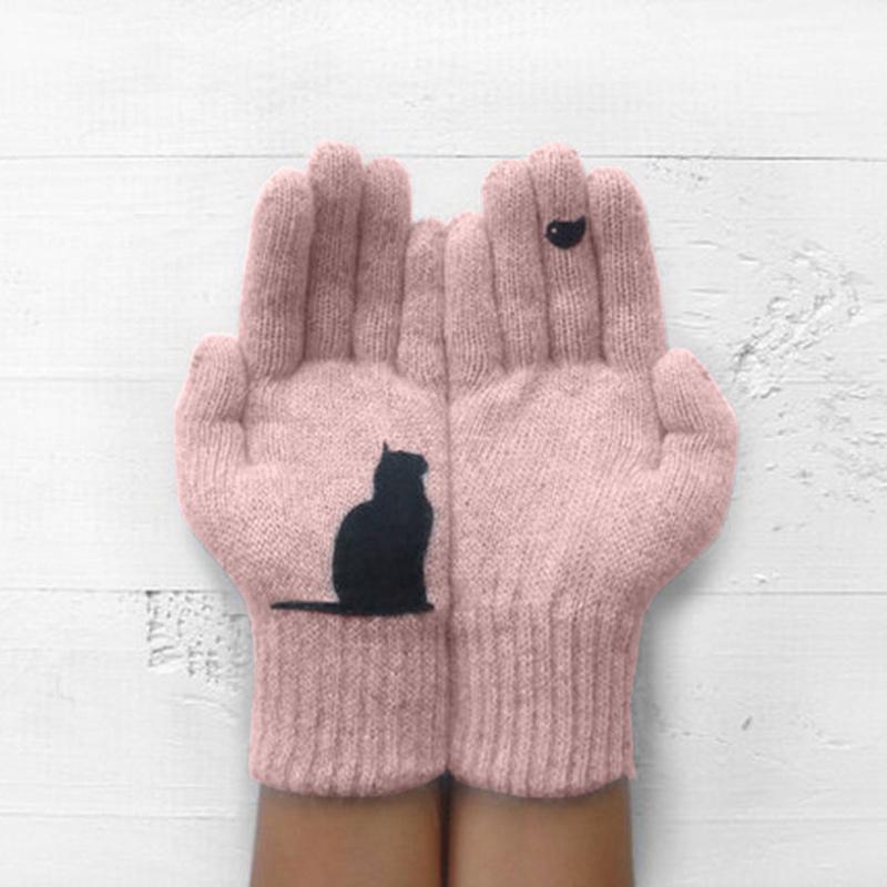 Handschuhe aus Baumwolle im Katzenstil