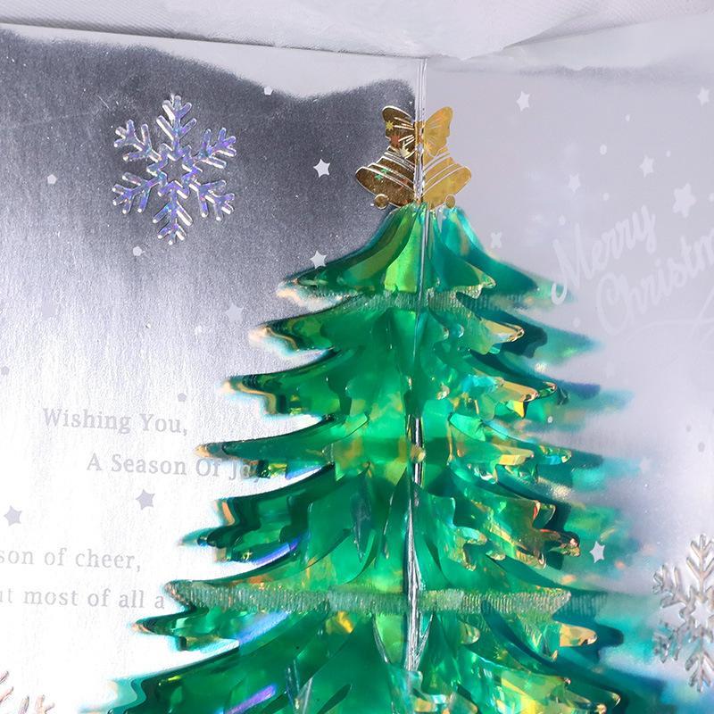 Handgemachte 3D-Weihnachtsgrußkarte