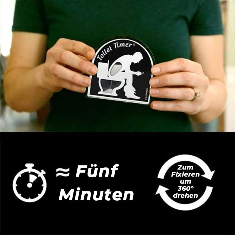 Sanduhr-Timer in Toilettenform