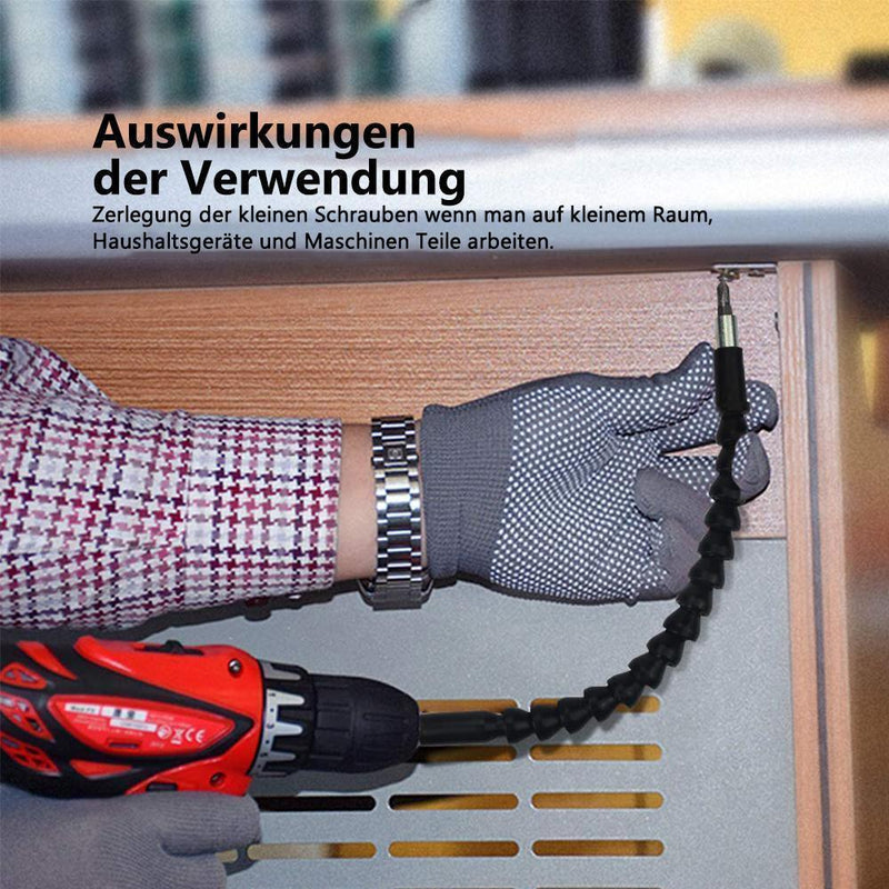 DOMOM Flexible Bithalter Bohrwerkzeug 300 MM (Schwarz)