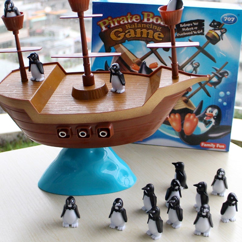 Pinguine Piratenboot Balance-Spiel