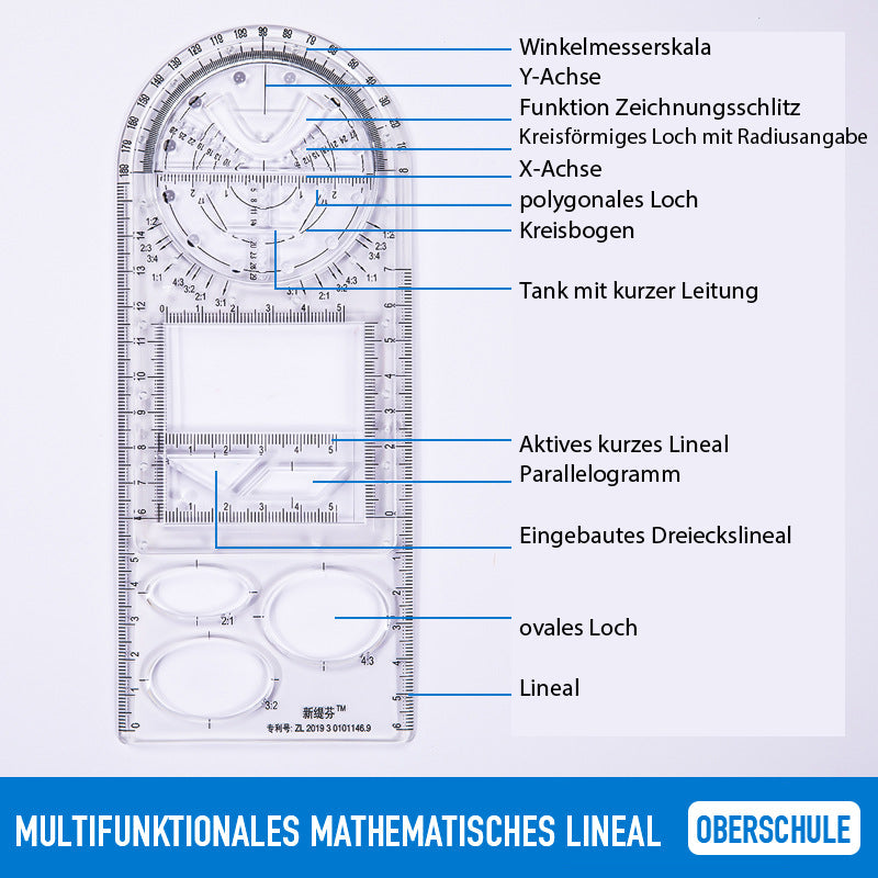 Multifunktionales Mathematisches Lineal