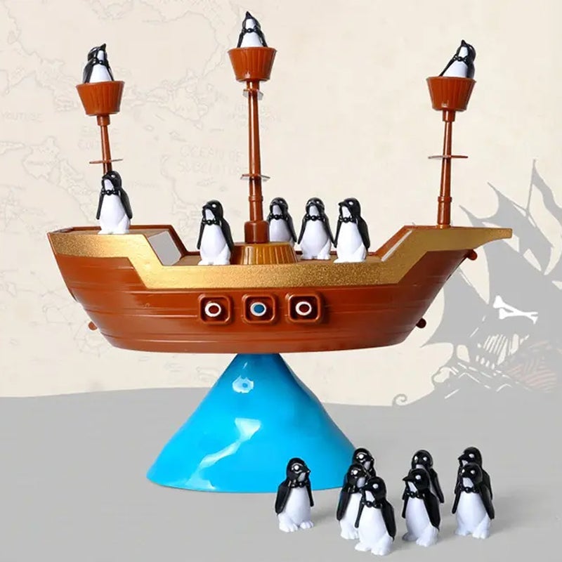 Pinguine Piratenboot Balance-Spiel