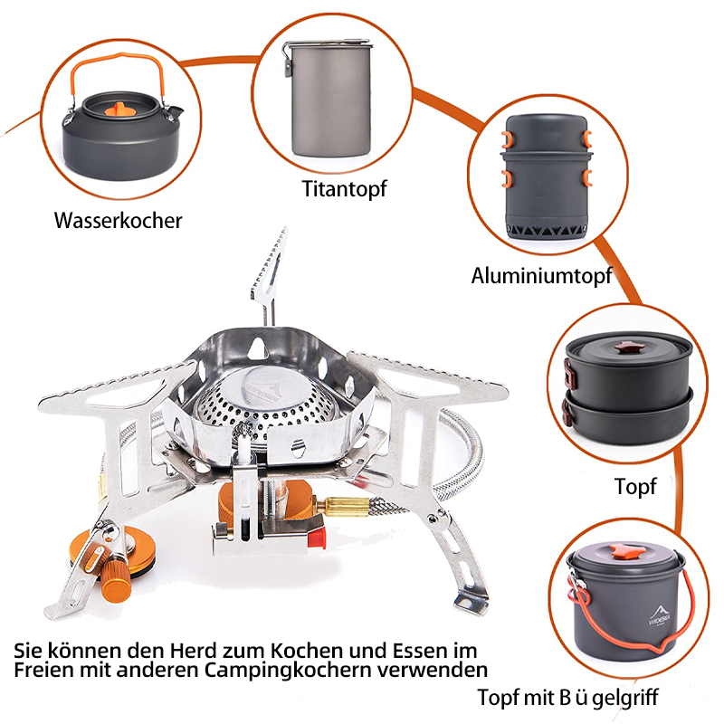 Winddichter Camping Gaskocher