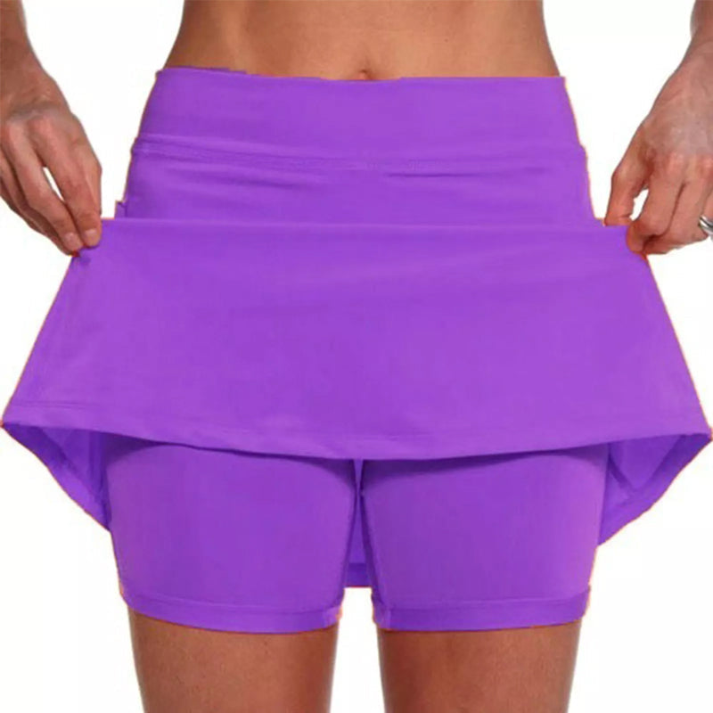 Einfarbige Culottes mit mittlerer Taille