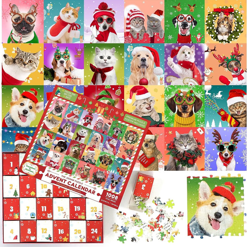🎄Adventskalender Puzzle 🧩【Weihnachten Haustiere】