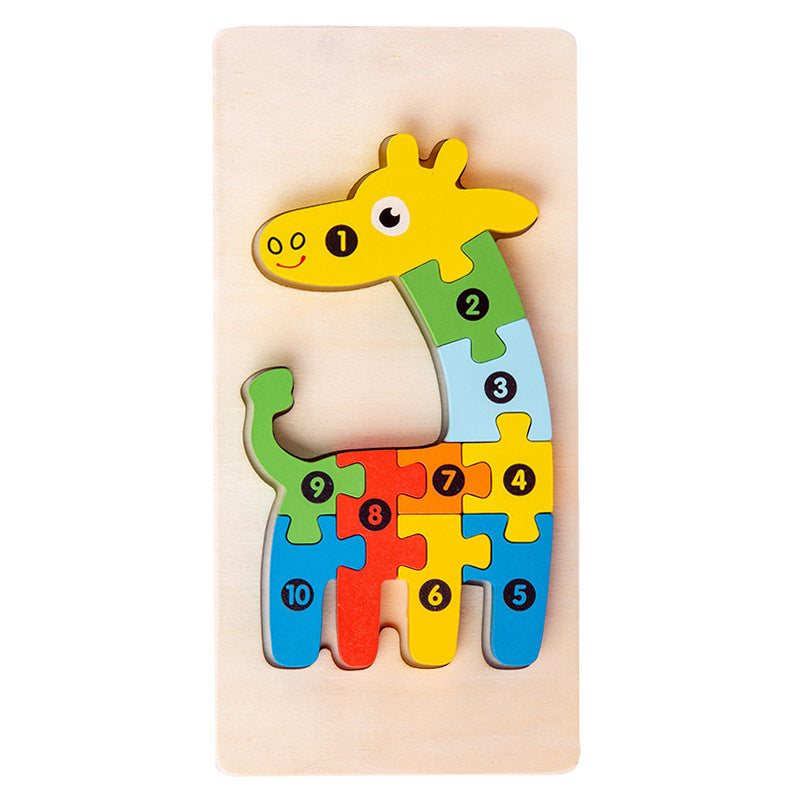 Pädagogisches 3D-Holzpuzzle für Kinder