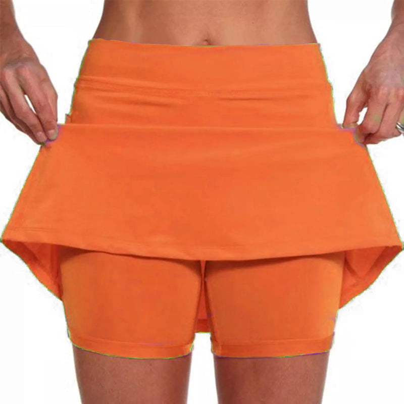 Einfarbige Culottes mit mittlerer Taille