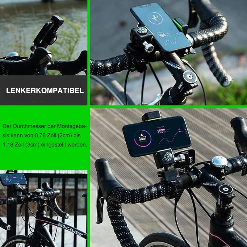 Fahrrad beleuchtetem Kompass Handyhalterung