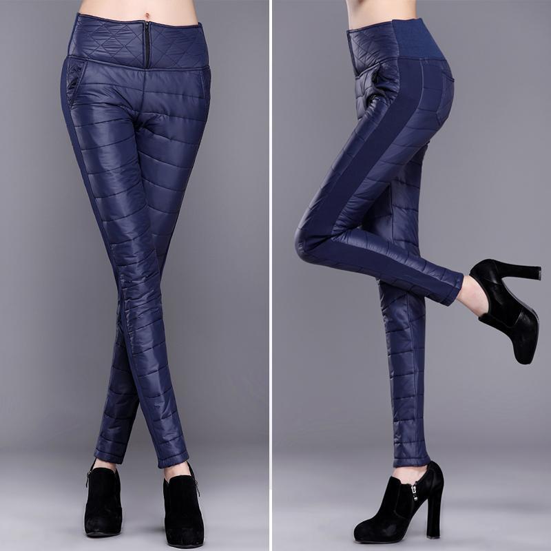 Frauen Hohe-Taille Daunenhose