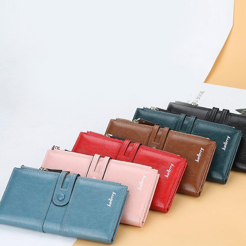 Damen Clutch mit zweifachem Reißverschluss