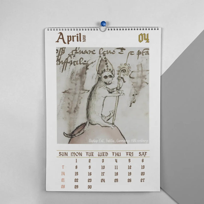 2024 Seltsame mittelalterliche Katzen Kalender