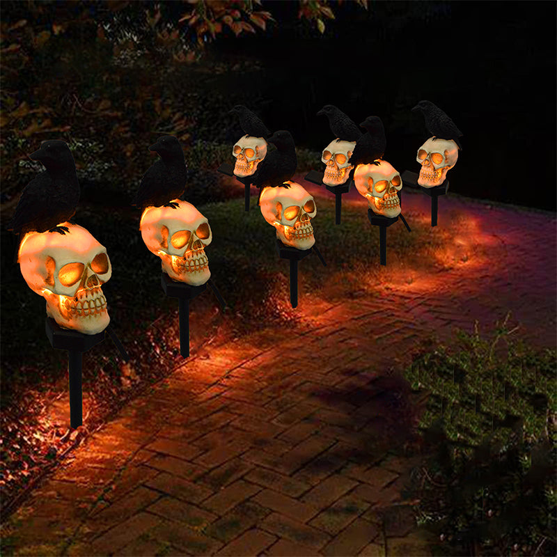Halloween Solar Schädel Krähen Dekorative Lichter