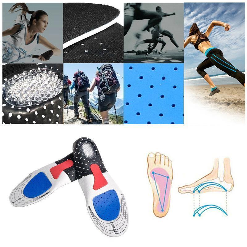 Silikon Orthesen Einlegesohle für Stoßdämpfung, Fußschmerzen und Fasciitis