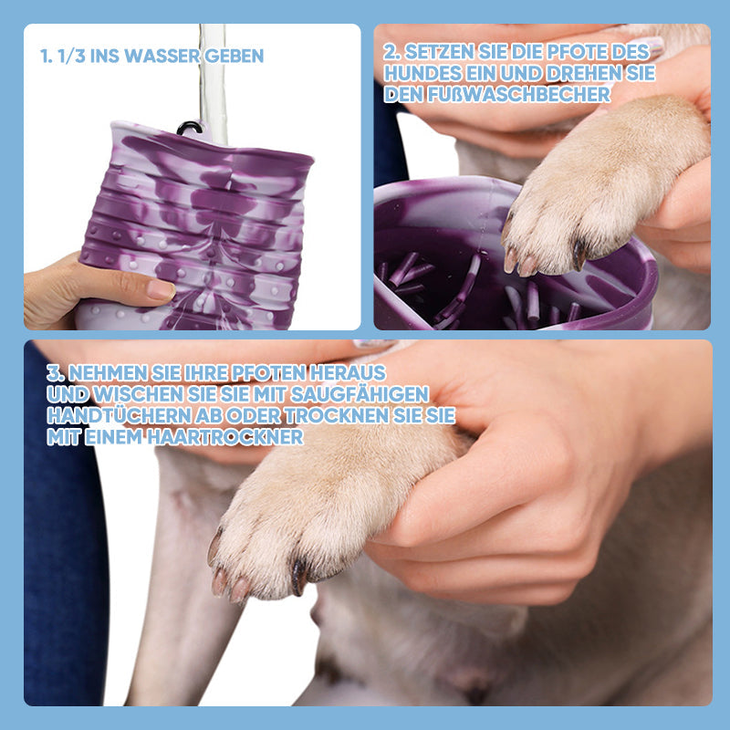 2-in-1 tragbarer Hundepfoten-Reinigungsbecher