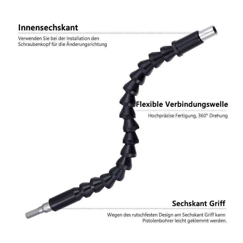 DOMOM Flexible Bithalter Bohrwerkzeug 300 MM (Schwarz)