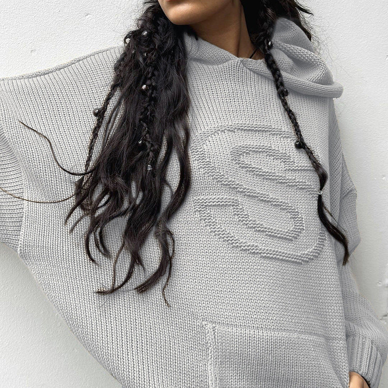 Strick-Hoodies mit S-Prägung