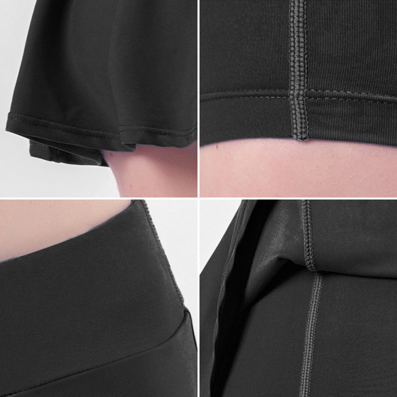 Einfarbige Culottes mit mittlerer Taille