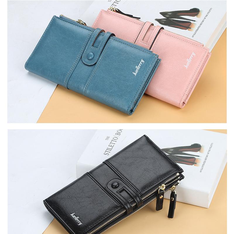 Damen Clutch mit zweifachem Reißverschluss