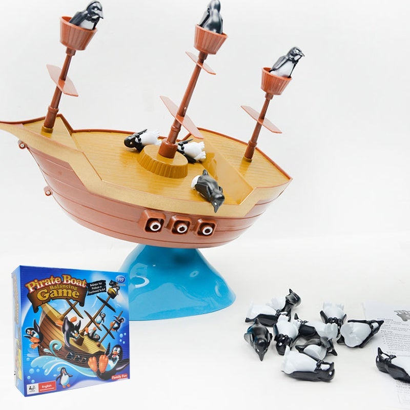 Pinguine Piratenboot Balance-Spiel