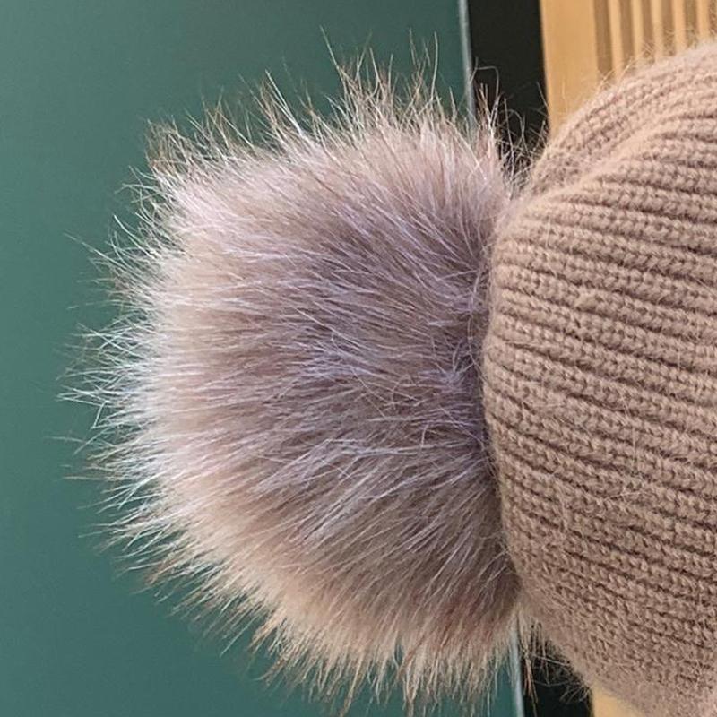 All-Match süßer gestrickter dicker Hutschal