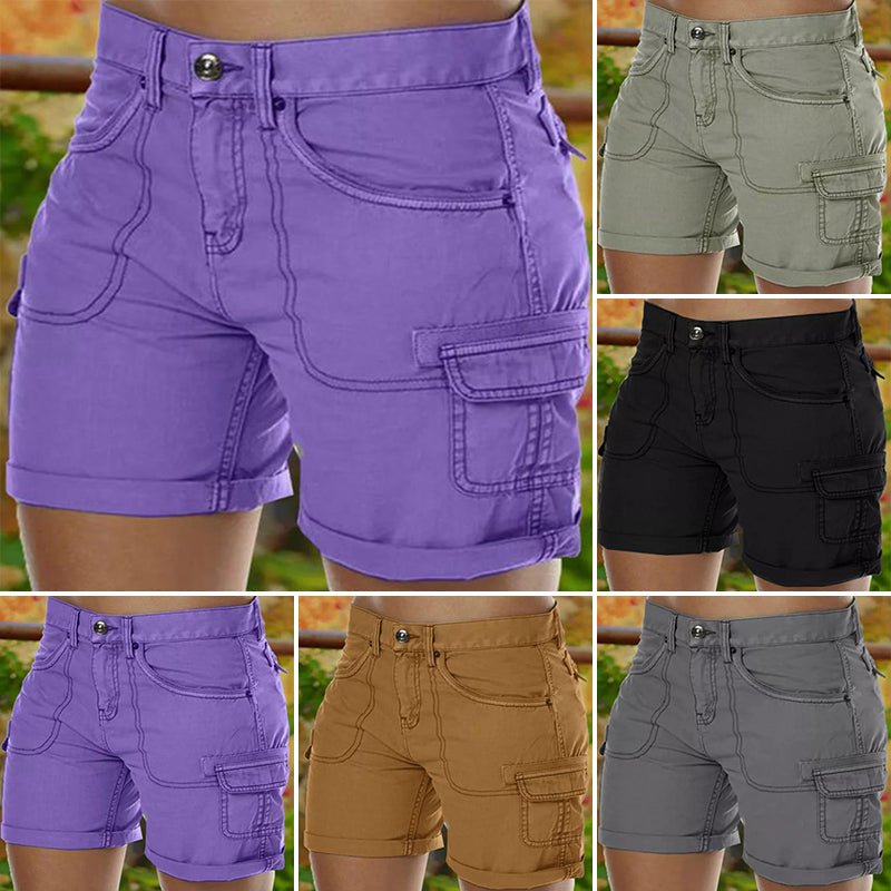 Lässige Shorts mit hoher Taille