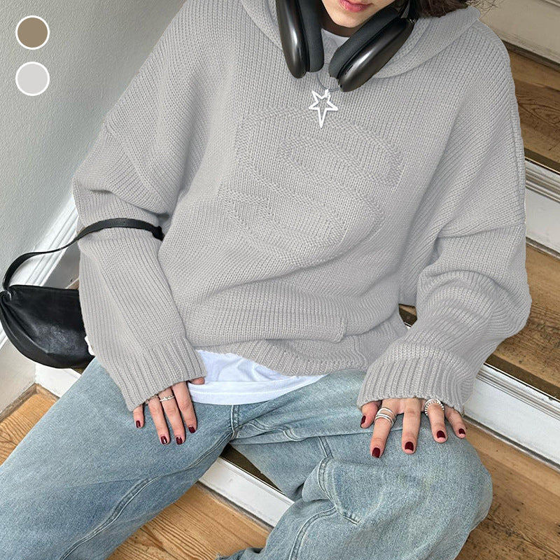 Strick-Hoodies mit S-Prägung